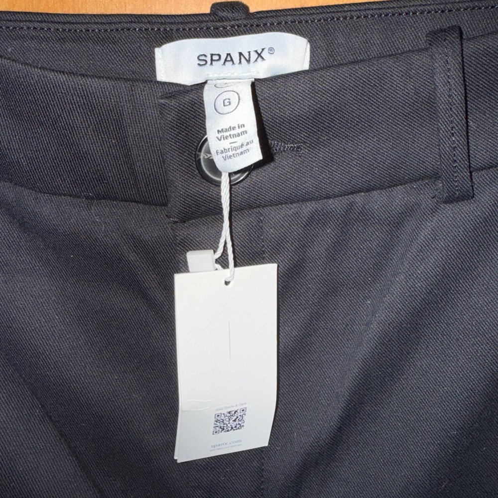 NWT * SPANX High-Rise Wide-Leg Black Trousers women Size large - Picture 2 of 12
